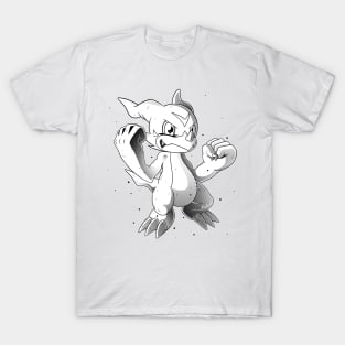 Veemon Black & White T-Shirt